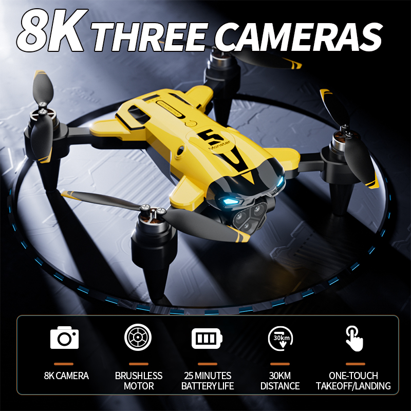 Rc Helicopter Case - Brushless RC Drone 8K Triple Camera