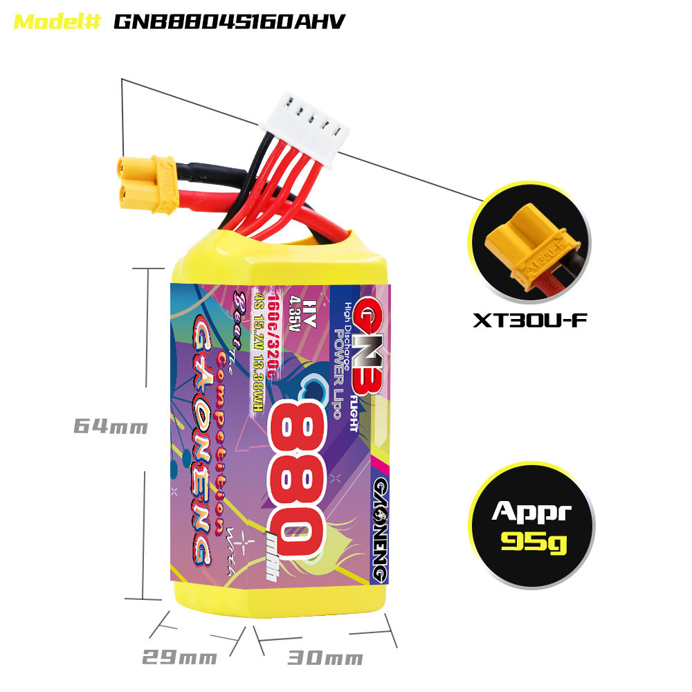 GNB 4S 880mAh 15.2V 160C/320C  - Rc Helicopter Parts ulasan dan harga