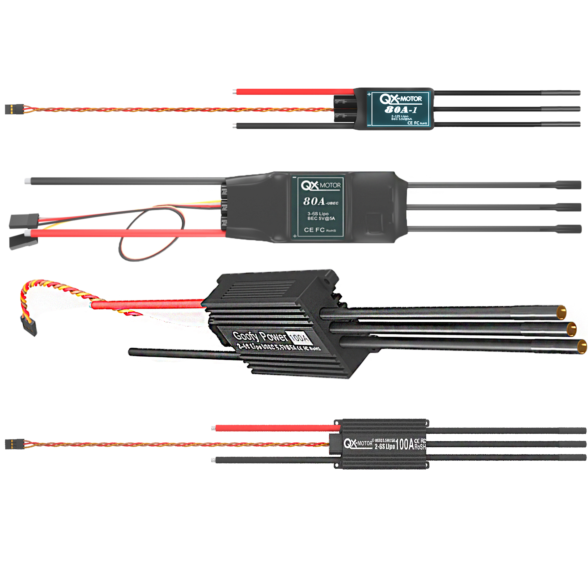 QX-MOTOR Brushless ESC series  - Rc Helicopter Battery ulasan dan harga