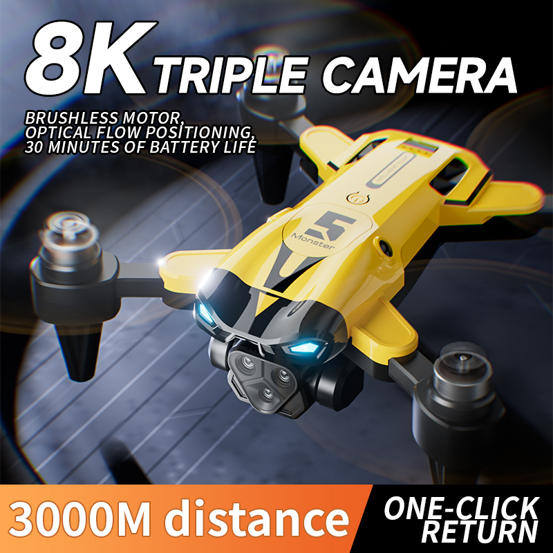 Brushless RC Drone 8K Triple C - Rc Helicopter Case ulasan dan harga
