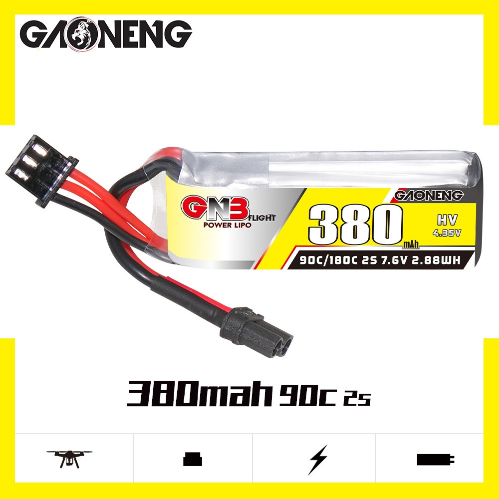 GNB 2S 7.6V 380mAh 90C/180C Li - Rc Helicopter Battery ulasan dan harga